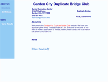 Tablet Screenshot of gardencitybridgeclub.com